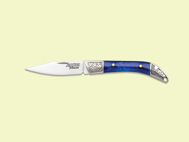 NAVAJITA MINIATURA MANGO ACERO ACRILICO AZUL 6 cm/hoja