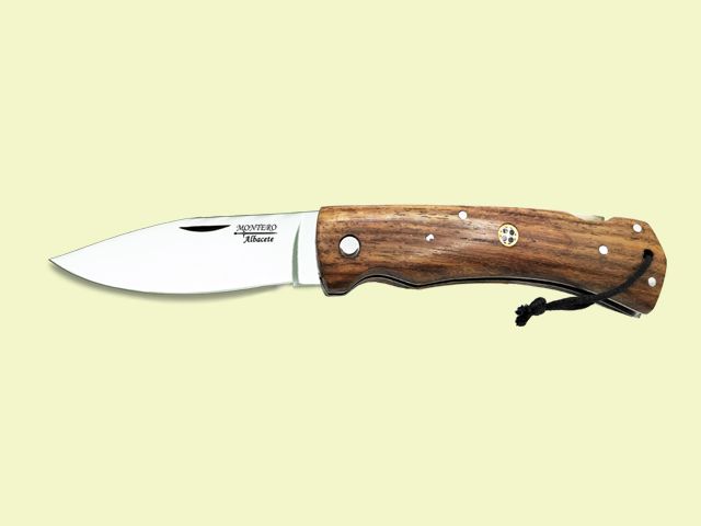 NAVAJA BLOQUEO CORDON MANGO MADERA CAOBA 8.5 cm/hoja