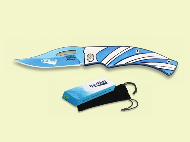 NAVAJA MANGO ACERO-AZUL 7.5 cm/hoja AZUL