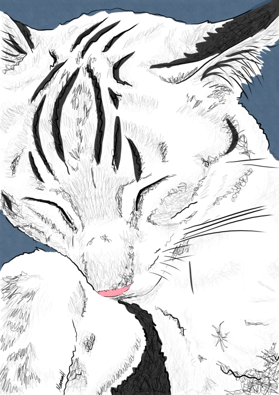 Retrato de tu mascota. Textura sombreado.