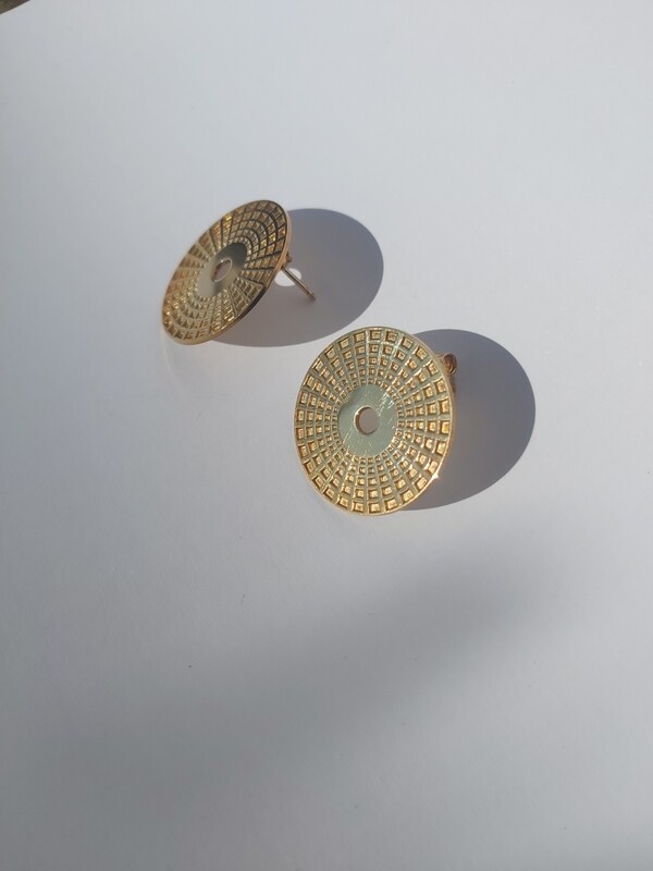 Orecchini Pantheon 25 mm Argento 925 dorato