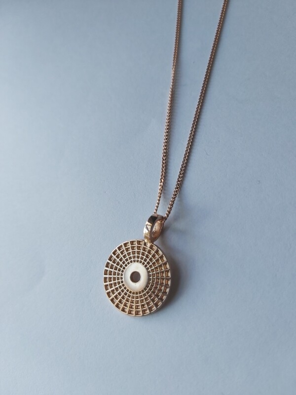 Collana Pantheon 15mm Argento 925 dorato rosa