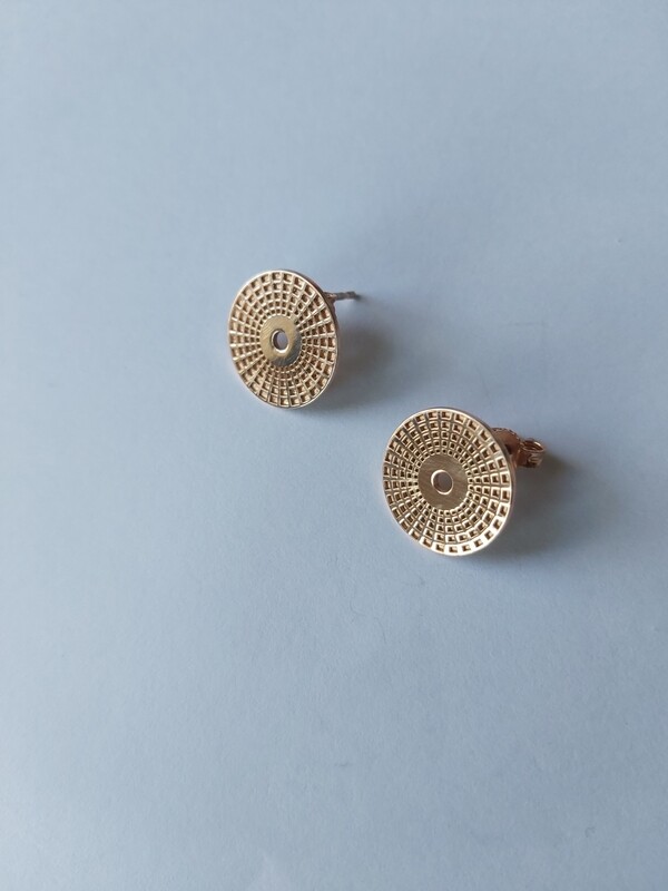 Orecchini Pantheon 15 mm Argento 925 dorato rosa
