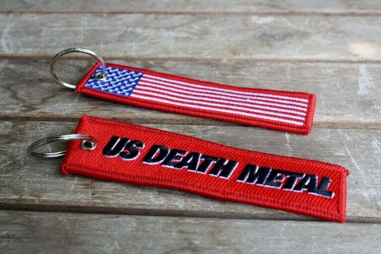 US Death Metal Embroidered Keychain