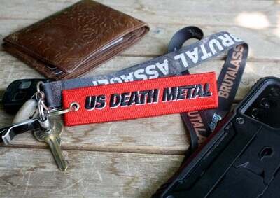 US Death Metal Embroidered Keychain