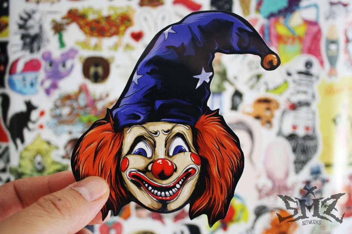 Poltergeist Clown Vinyl Sticker