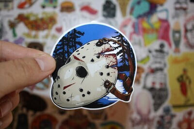Jason Voorhees Mask Vinyl Sticker