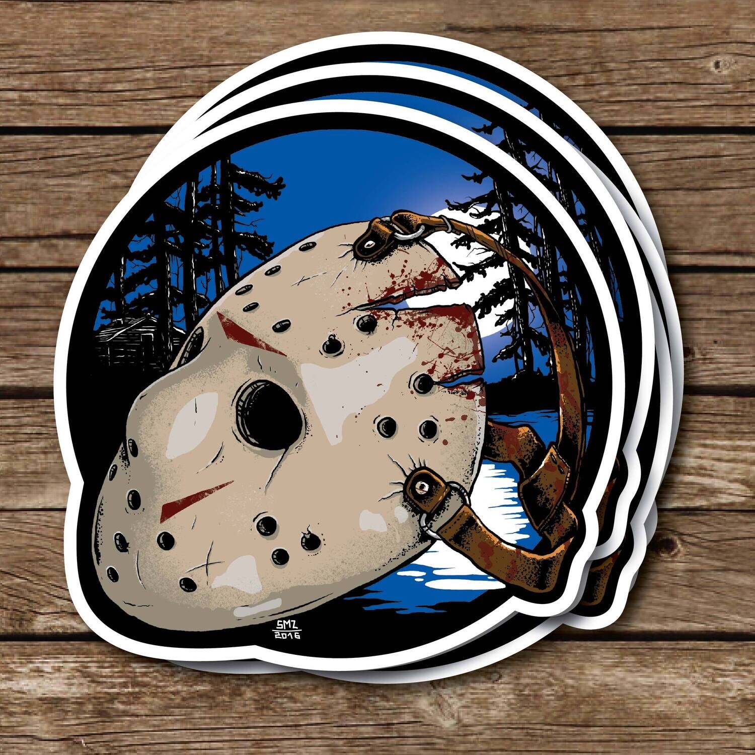 Jason Voorhees Mask Vinyl Sticker