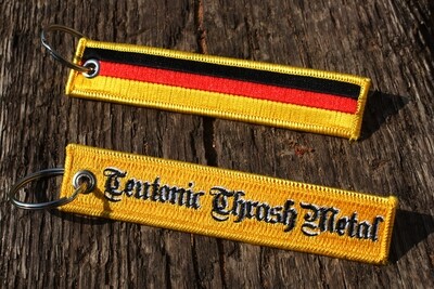 Teutonic Thrash Metal Embroidered Keychain