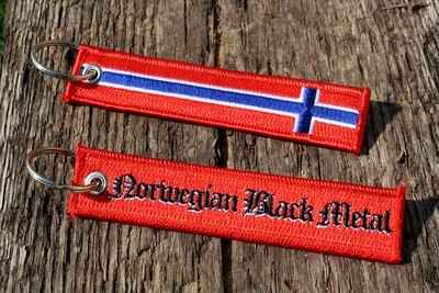 Norwegian Black Metal Embroidered Keychain
