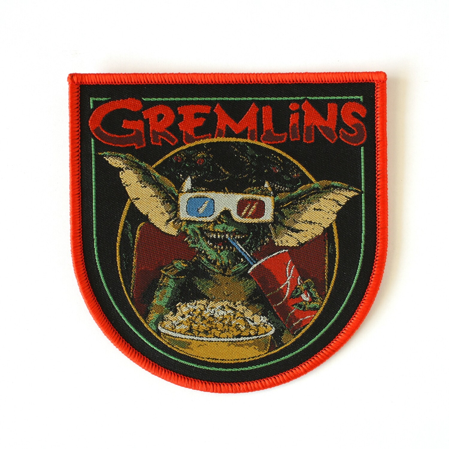 Gremlins Woven Patch, Border Color: Red