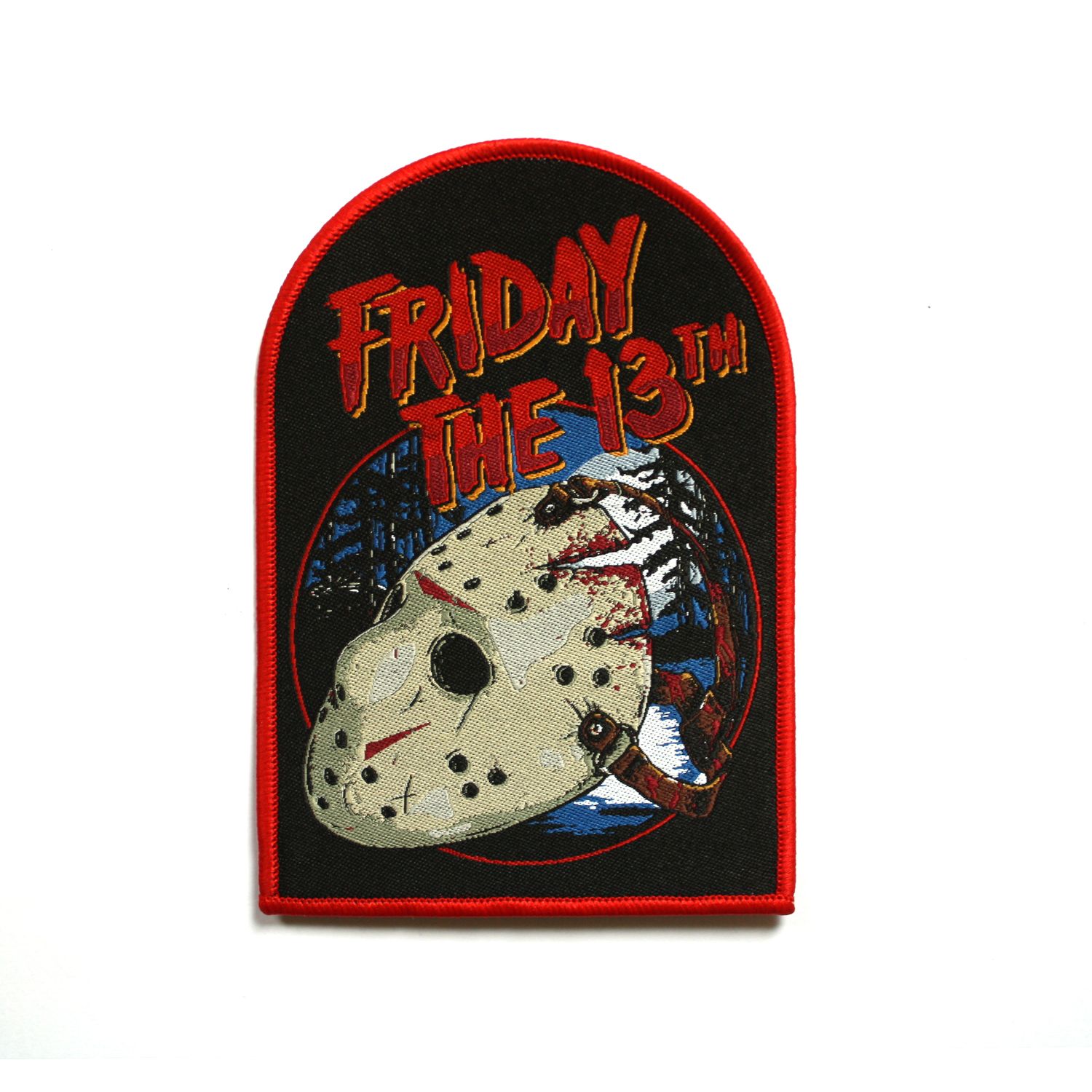 Friday the 13th Woven Patch, Border Color: Red
