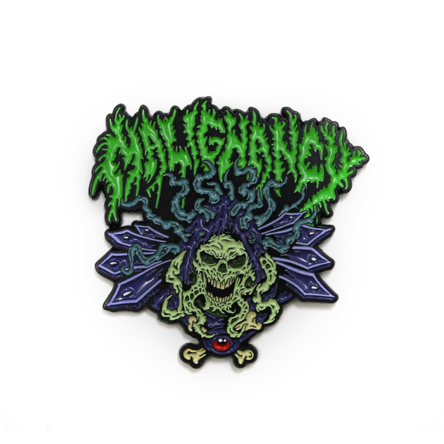 Malignancy - Skeletoid Official Pin, Logo Color: Green