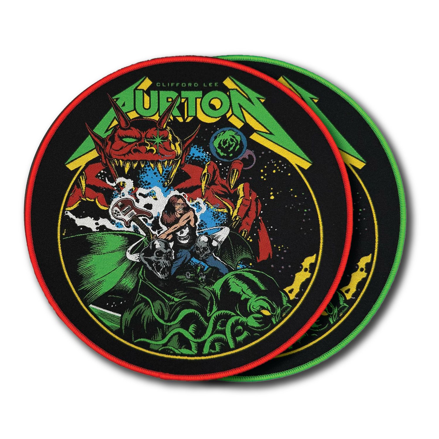 Cliff Burton - Bass Warrior - Oversize Patch