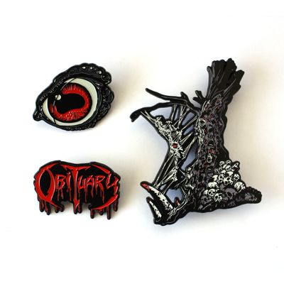 Obituary - Cause Of Death - Tin Box Pin Set