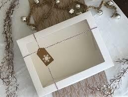 CAJAS  DE REGALO CON VISOR (TRANSPARENCIA) DE DIFERENTES TAMAÑOS (COLOR BLANCO)