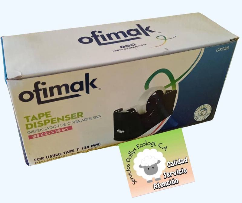 DISPENSADOR DE CINTA ADHESIVA OFIMAK TAPE DISPENSER  2 TAMAÑOS