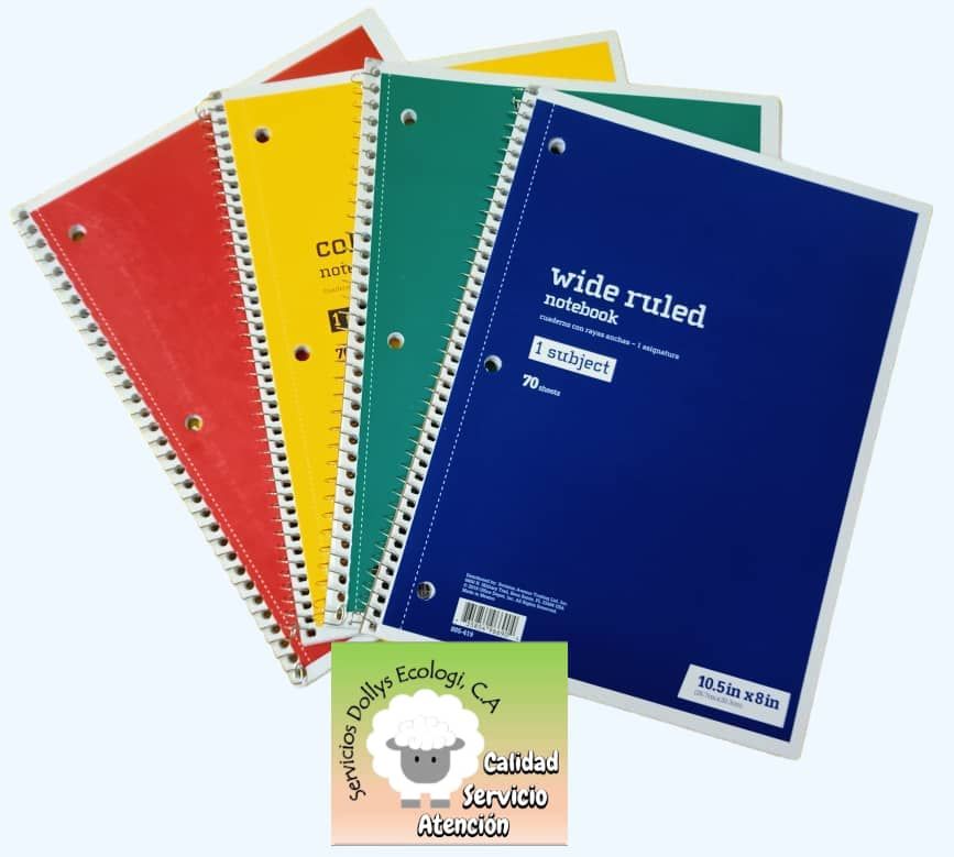 LIBRETAS ESPIRAL GRANDE de 1, 5,  6  MATERIAS
