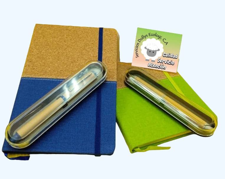 LIBRETA ECOLOGICA DE CORCHO CON BOLIGRAFO