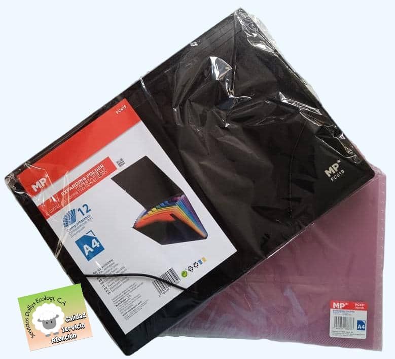 ARCHIVADOR CARPETA PLASTICA TIPO ACORDION DE DIFERENTES TAMAÑOS