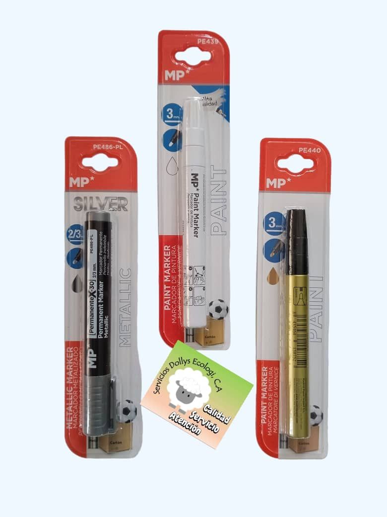 MARCADOR DE PINTURA MP  DORADO-BLANCO-PLATEADO PE440 / PE439 / PE453 / PE486PL