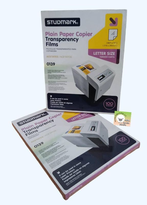 CAJA PELICULAS ACETATO TRANSP COPIADORA STUDMARK ( 216 X 280 MM ) 0139 ( 100 PCS )