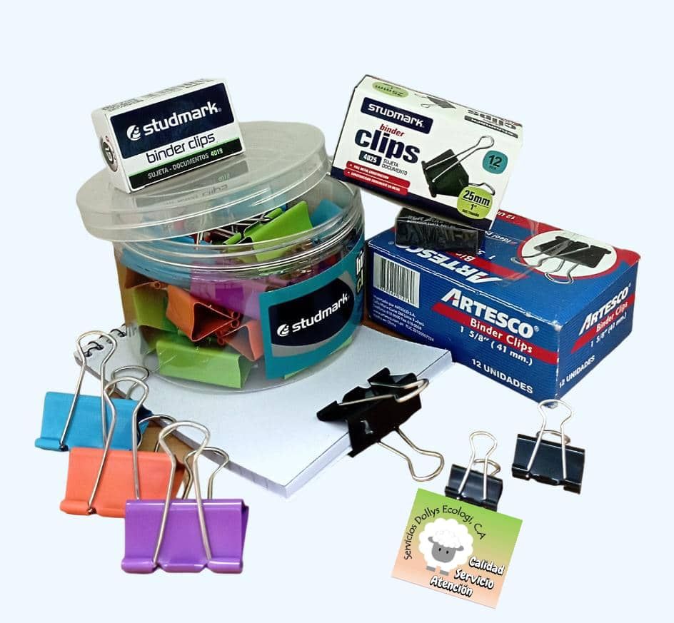 CAJA DE CLIPS TIPO BINDER
