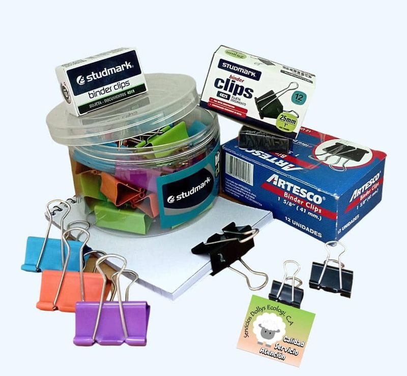 CAJA DE CLIPS TIPO BINDER