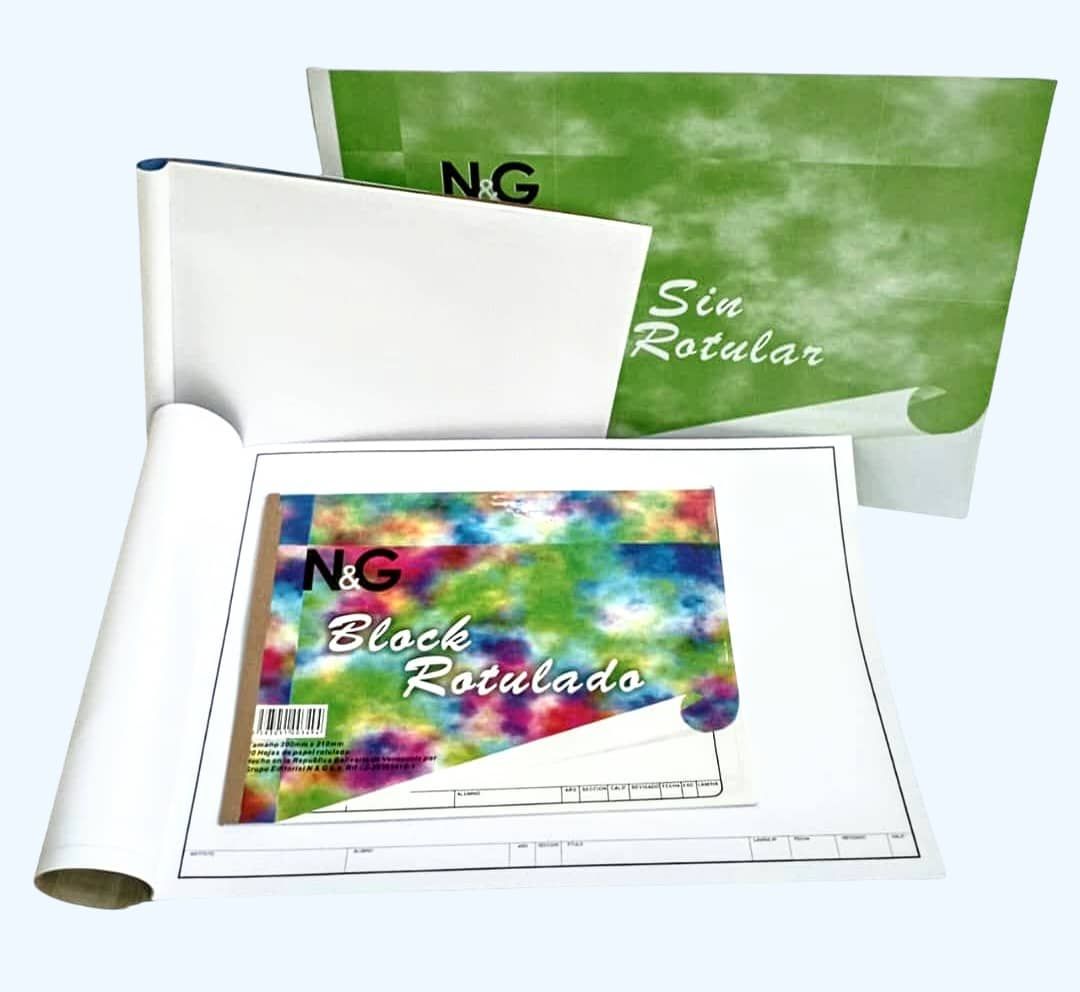 BLOCK DE DIBUJO PAPEL BOND ROTULADO Y SIN ROTULAR PARA GRAFICOS DIN-A3  Y DIN-A4