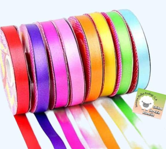 CINTAS DE REGALO DE VARIADOS COLORES