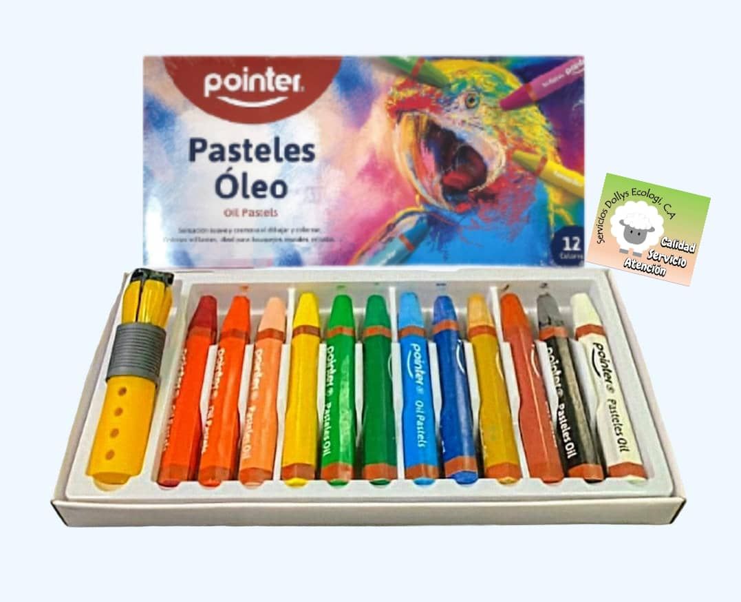 PINTURAS CREYONES PASTELES OLEO ( 12 COLORES )