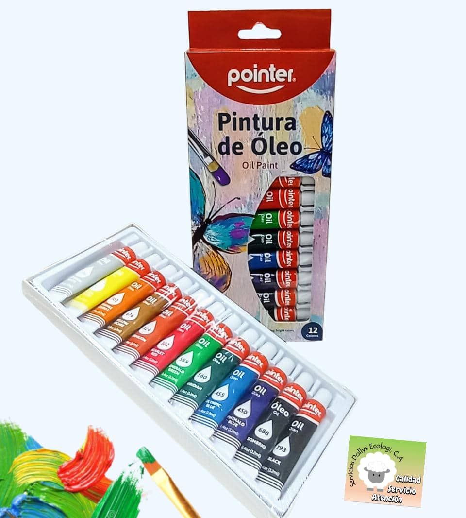 PINTURAS AL OLEO ( 12 COLORES ) CAPACIDAD TUBOS 12 ML