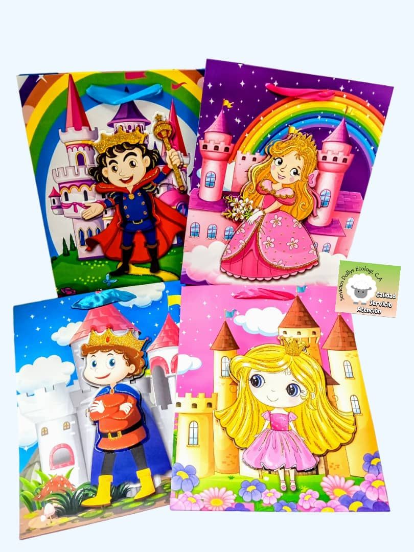 BOLSAS ESPECIALES PARA CUMPLEAÑOS, SELECCIONE SU PREFERENCIA: 3D NIÑOS/NIÑAS ( PEQ )
