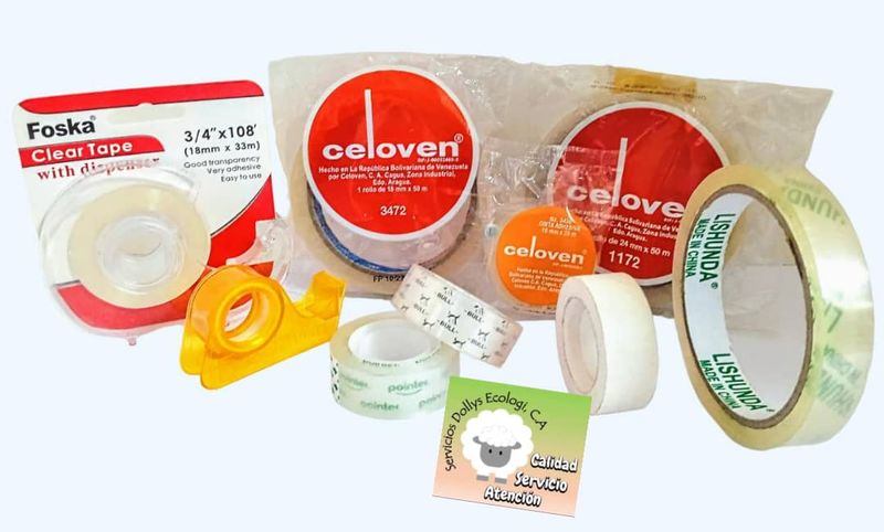 CINTAS ADHESIVAS VARIADAS PARA ENVOLVER REGALOS, PARA OFICINAS