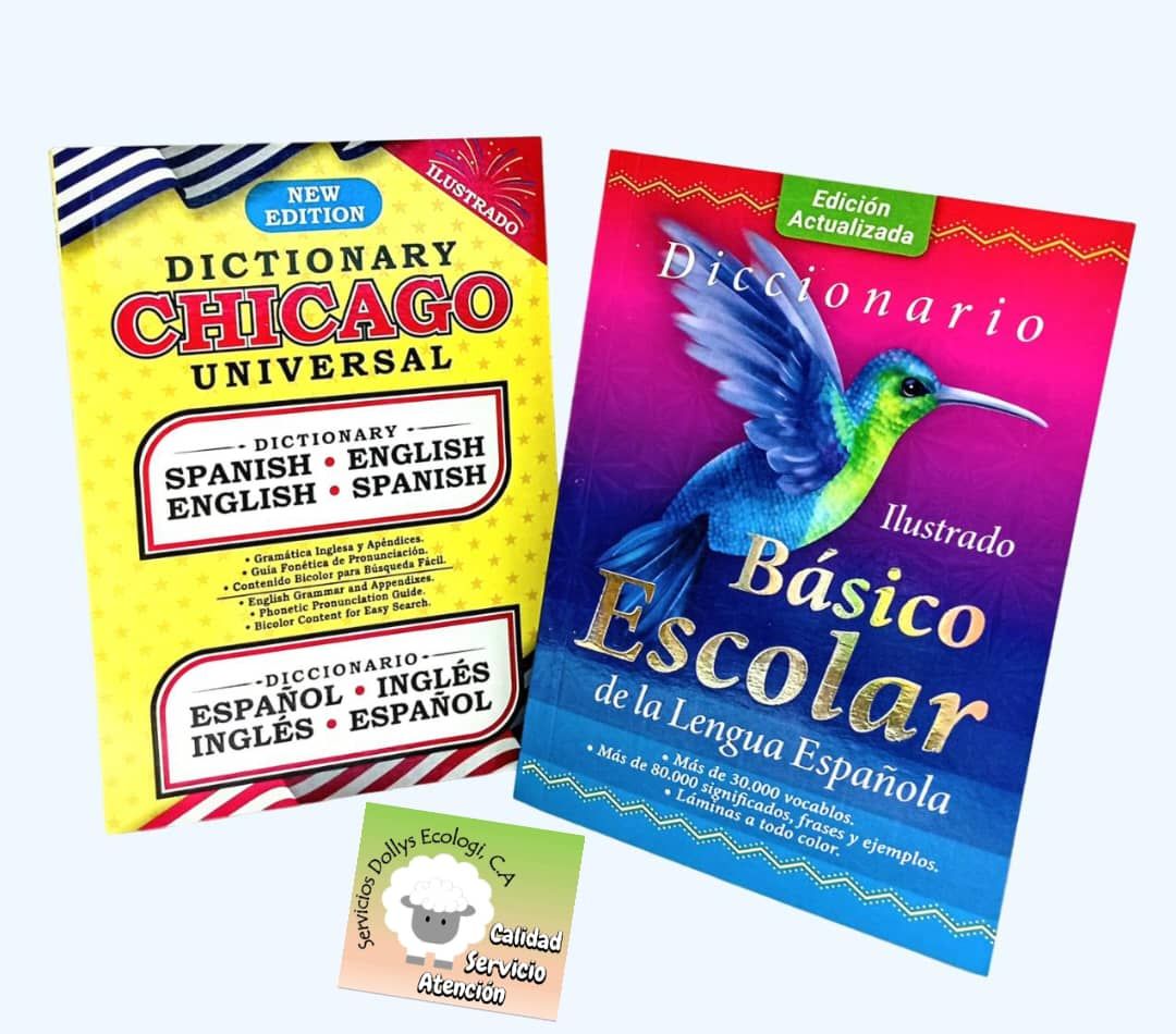 DICCIONARIOS VARIOS:  BASICO,  ESPAÑOL -INGLES, ESPAÑOL - FRANCES, SINONIMOS Y ANTONIMOS,