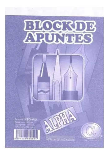 BLOCK DE APUNTES O GRAFICOS VARIADOS TAMAÑOS ( HOJAS BLANCAS )