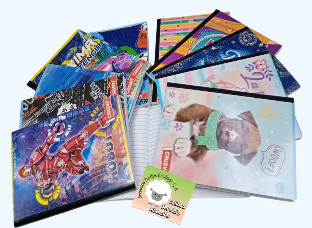 CUADERNO ENGRAPADO  PEQUEÑO   DOBLE LINEA / UNA LINEA / CUADRICULADO