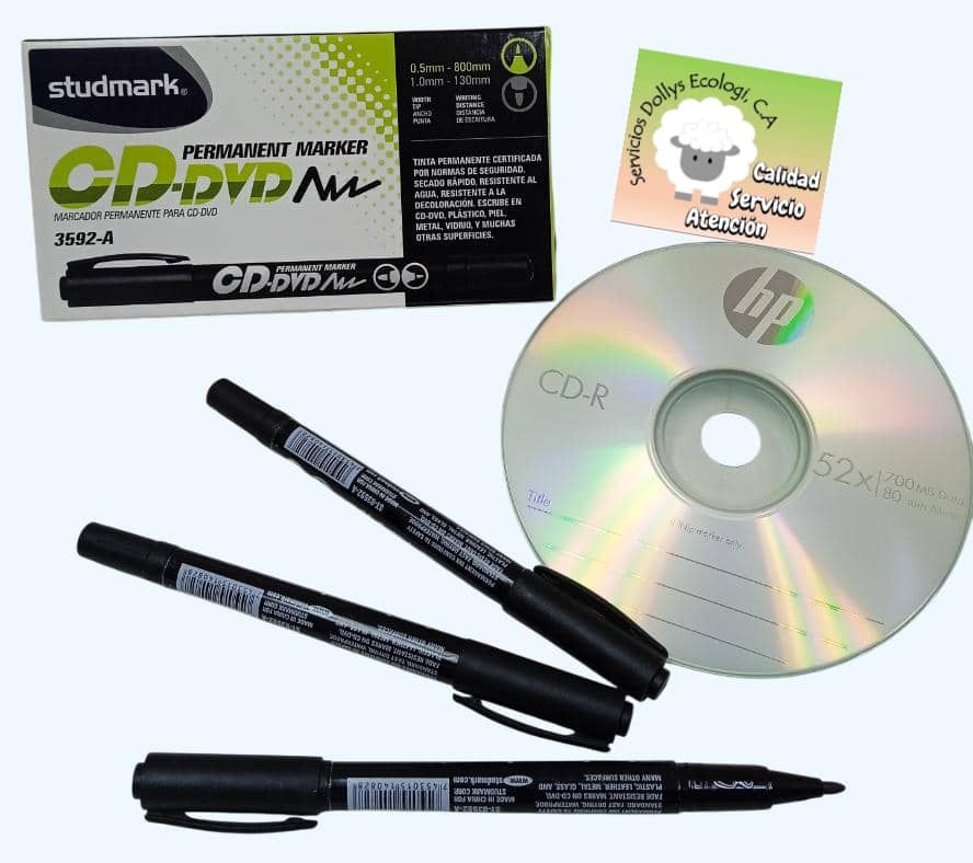 MARCADOR PERMANENTE STUDMARK ESPECIAL PARA CD - DVD 3592 - A