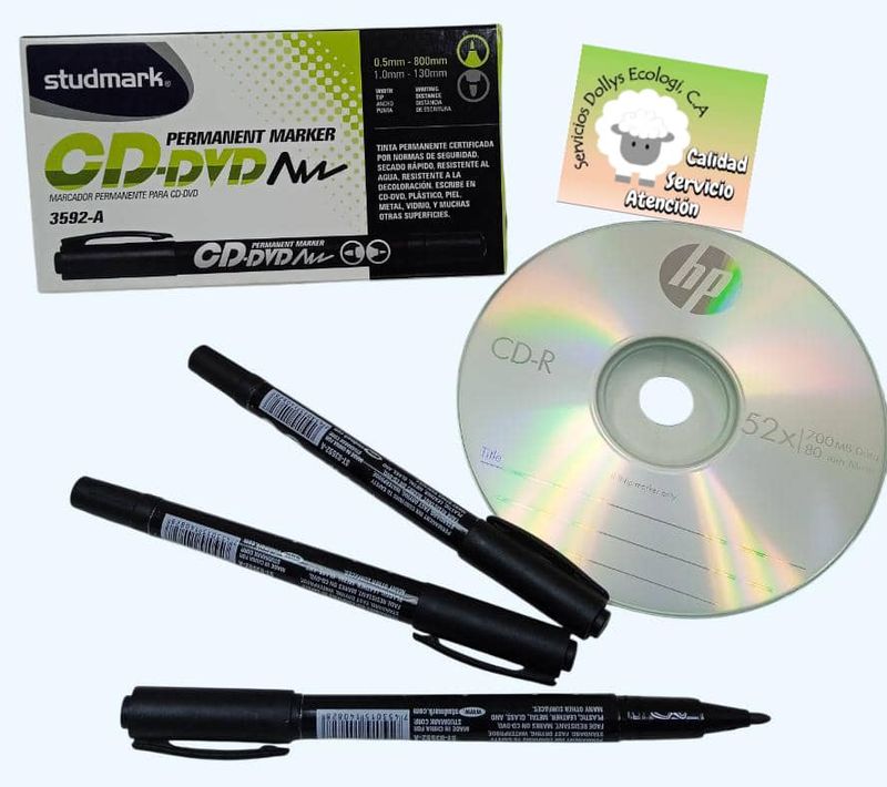 MARCADOR PERMANENTE STUDMARK ESPECIAL PARA CD - DVD 3592 - A