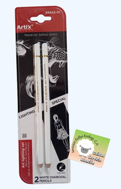 LAPIZ CARBONCILLO BLANCO ( 2 UNIDADES ) PP842-01 LAPIZ CARBONCILLO BLANCO ( 2 UNIDADES ) PP842-01