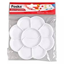 HUEVERA PALETA PLASTICA PARA PINTAR, EN FORMA DE FLOR - 10 CAVIDADES -