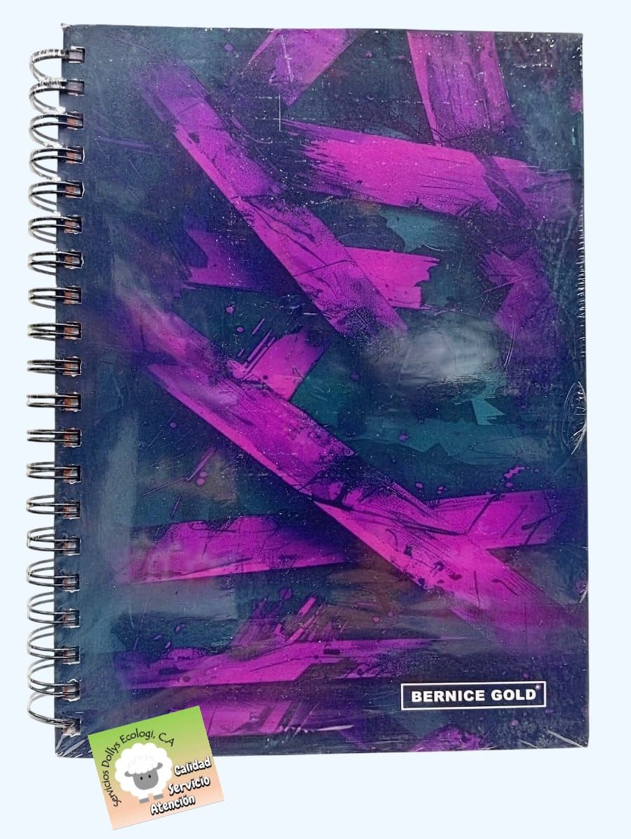 LIBRETAS ESPIRAL GDE 8  MATERIAS 240 HOJAS MARCA BERNICE GOLD LINEA FEMENINA - CARATULA DURA, SELECCIONE SU PREFERENCIA FEMENINO:: TRAZOS COLORIDOS
