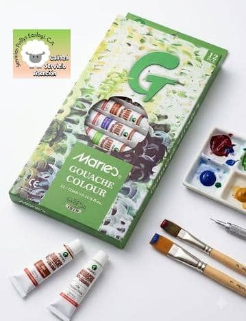 PINTURAS GOUACHE MARIES ( 12 COLORES ) TUBOS 12 ML