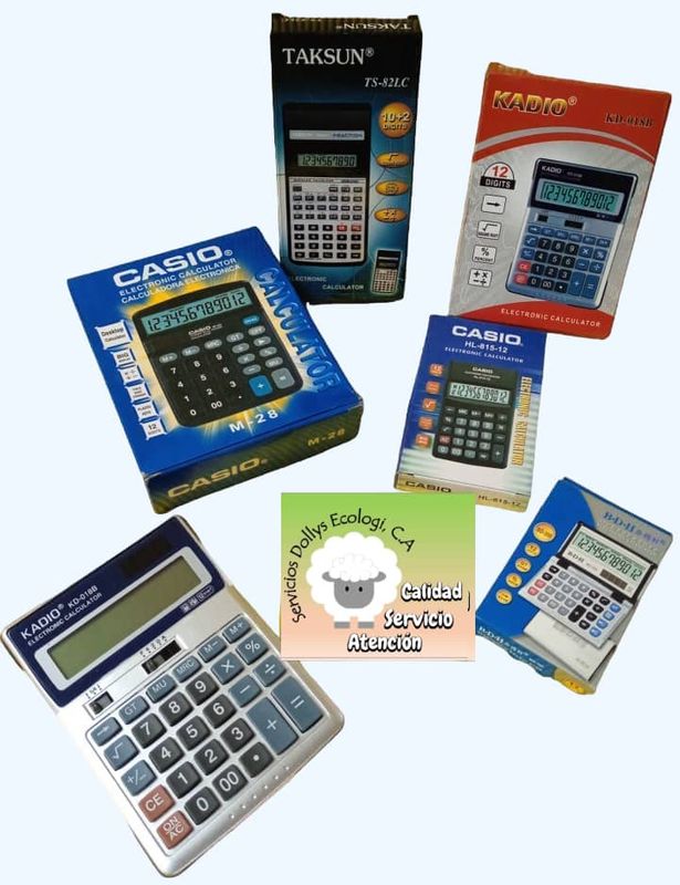 CALCULADORAS BASICAS PARA COMERCIOS U OFICINA - VARIAS MARCAS