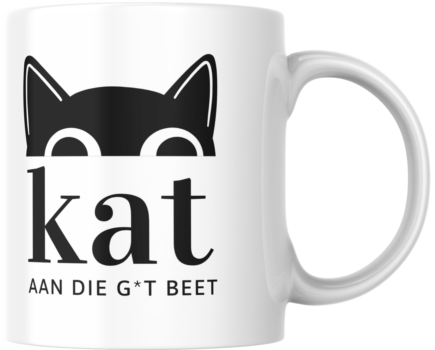 Mug - Kat aan die g*t beet