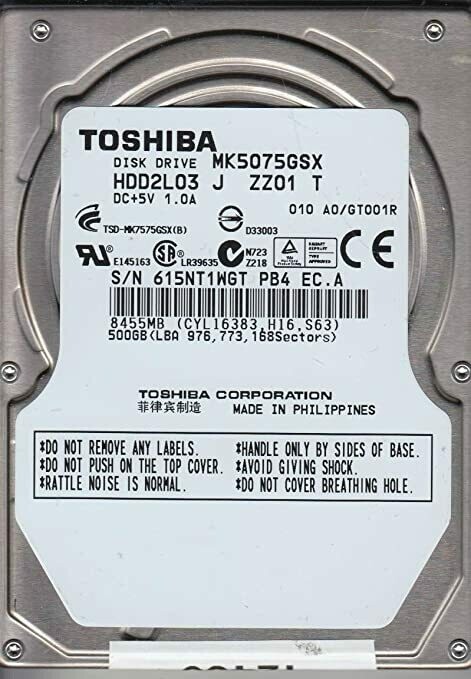 HDD  500 GB (usado)