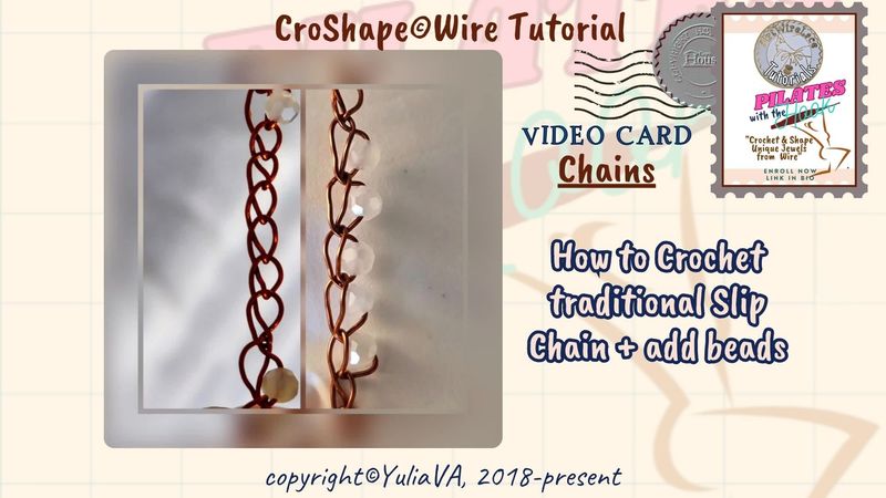 How to CroShape© Wire Chains and Add Beads.
