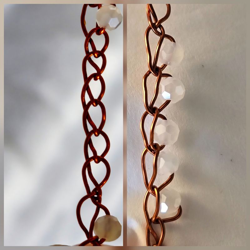 How to CroShape© "Slip" Wire Chains and Add Beads.