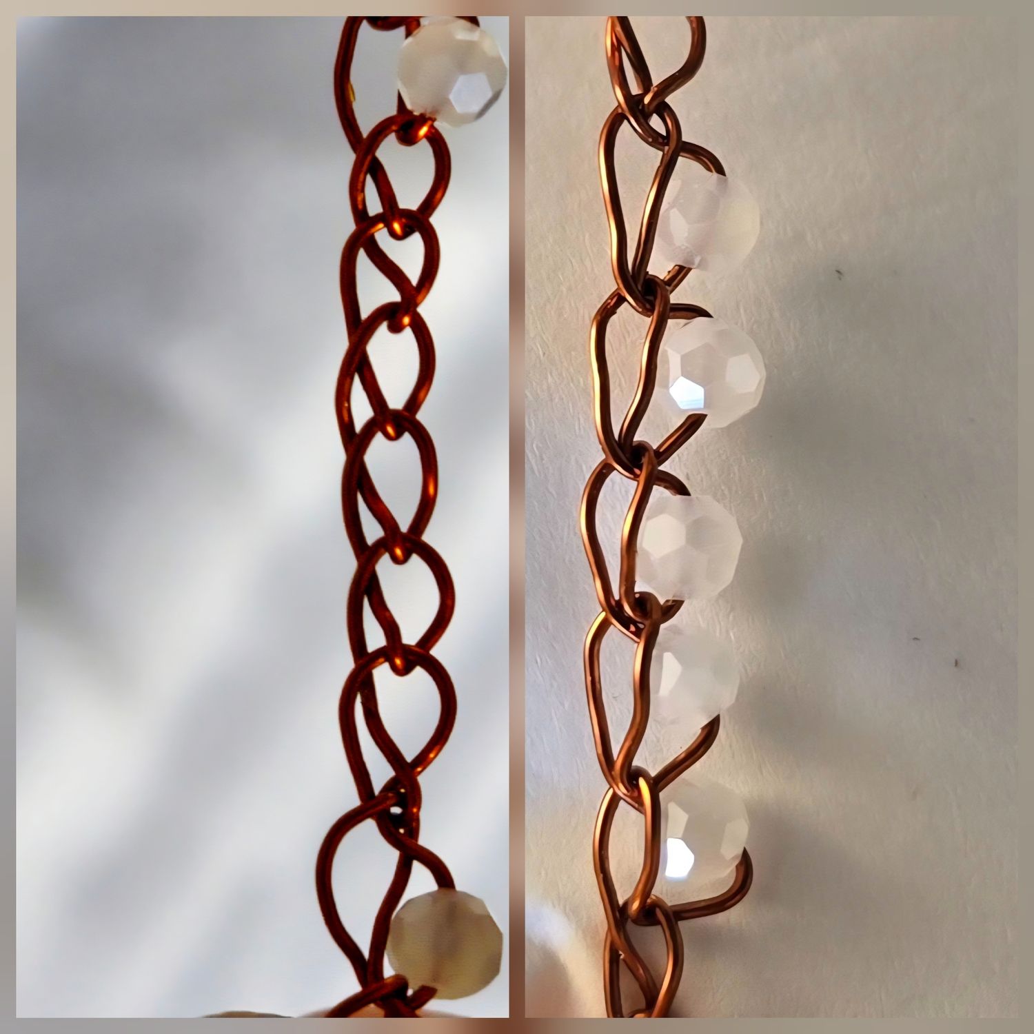 How to CroShape© "Slip" Wire Chains and Add Beads.