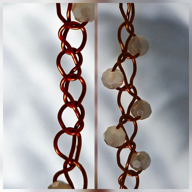 How to CroShape© "Turny" Wire Chain and Add Beads.